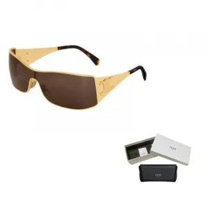 CELINE Триумф металлические гоночные солнцезащитные очки, Gold