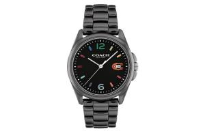 Часы женские Greyson Collection с кварцевым механизмом, керамическим ремешком и черным циферблатом 14503927 COACH