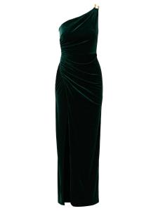 Вечернее платье Adrianna Papell Velvet Column Gown, темно-зеленый