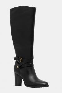 Сапоги кожаные Cllns Tl Hl Lauren Ralph Lauren, черный