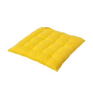 Подушка на стул Homescapes, 40x40x5 см, желтый