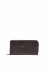 Мужской длинный кошелек из коровьей кожи с логотипом D Diesel, цвет Dark Brown