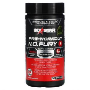Предтренировочный комплекс SIXSTAR Elite Series NO FURY, 60 капсул