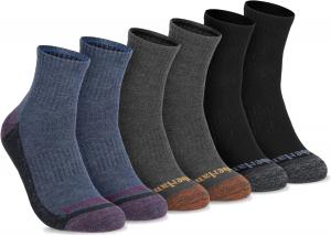 Timberland мужские носки с поддержкой свода стопы и мягкой амортизацией, Black (Multi)