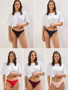 Комплекты нижнего белья с футболками Trendyol, баклажановый/светло-розовый/ярко-красный/черный