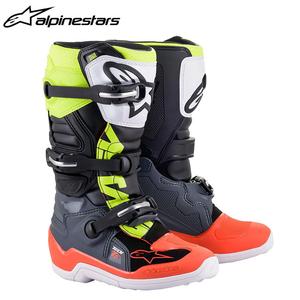 ALPINESTARS PROTECTS Итальянские мотоциклетные ботинки a-star для бездорожья, для детей, женщин и подростков, малый размер, противоударные, красные и желтые 9058, размер 35.5