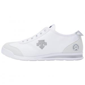 DESCENTE Crontempo нескользящие устойчивые к истиранию низкие повседневные кроссовки unisex белый серый