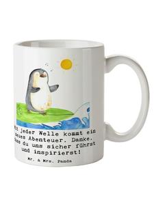 Кружка Surfing Coach Adventure с надписью на белом фоне Mr. & Mrs. Panda