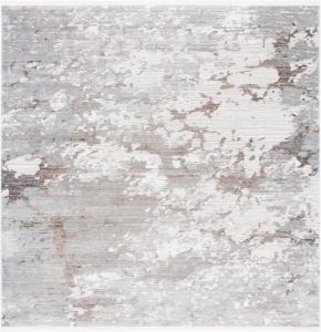 Ковер SAFAVIEH, 201 x 201 см, Platinum Collection, Grey & Ivory, Viscose, современный дизайн, идеально для гостиной, спальни, столовой (PLA552F-7SQ)