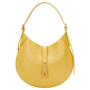 Ralph Lauren Кожаный кроссбоди через плечо маленький женский горчично-желтый