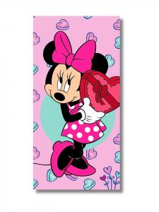 Disney Minnie Mouse Пляжное/банное полотенце Disney с изображением Минни Маус - (Д) 140 см x (Ш) 70 см, розовое