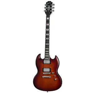 Гитара Epiphone SG Prophecy, звукосниматели Fishman Fluence, отделка Aged Bengal Tiger Burst