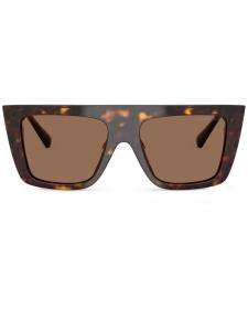 Солнцезащитные очки в квадратной оправе Jimmy Choo Eyewear, коричневый