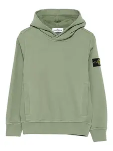 Худи с карманом-муфтой Stone Island Junior, зеленый