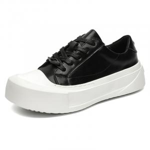 V05 Женские унисекс скейтерские кеды низкие бело-черные, цвет Black Women's