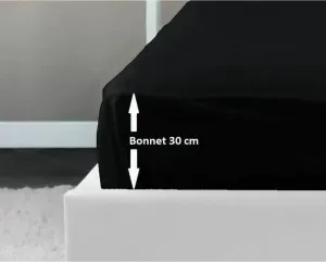 Простыня на резинке Lovely Home, черная, двуспальная кровать, 140 х 190 см LOVELY HOME