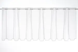 Шторы Kranzusch Cafe, простые многоярусные, 50x65 см, белые, для кухни, бистро, 1 упаковка Gardinen Kranzusch