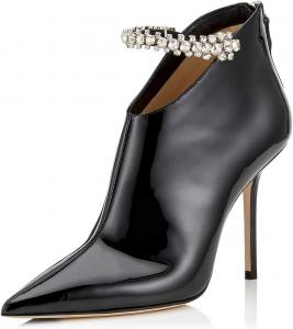 Женские ботильоны XYD на высоком каблуке с кристаллическим ремешком, вечернее платье, острый носок, высокие каблуки