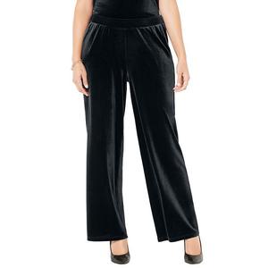 Женские брюки plus size anywear velvet wide leg Catherines