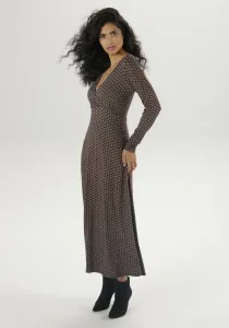 Платье макси Aniston SELECTED с V-образным вырезом с запахом и швом под грудью - НОВАЯ КОЛЛЕКЦИЯ, зеленый