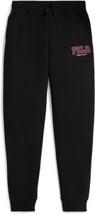 Флисовые брюки-джоггеры с логотипом Polo Ralph Lauren Kids, Polo Black
