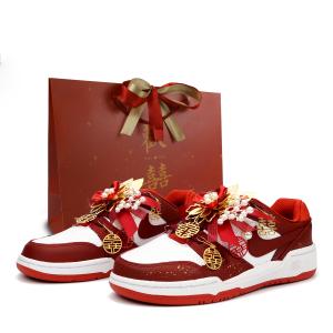 Nike Full Force Love And Companionship For A Century II Увеличивающие рост низкие кожаные кеды для скейтбординга женские бордовые