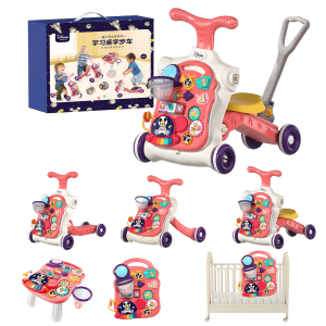 Подарочный набор для новорожденных и малышей, ходунки для младенцев с ножками в форме буквы О, предотвращающие опрокидывание, развивающая игрушка 3 в 1 Disney, minnie розовый