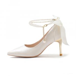 Женские туфли на высоком каблуке A poinsettia princess, Champagne 6Cm