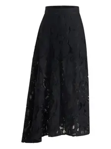 Кружевная юбка миди PATOU, черный