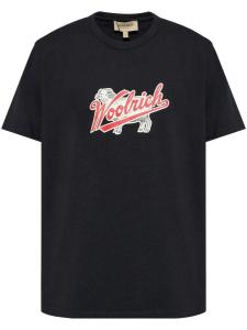 Woolrich футболка с логотипом, черный