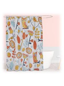 Relaxdays Разноцветная занавеска для душа "Совы" - 180x200 см