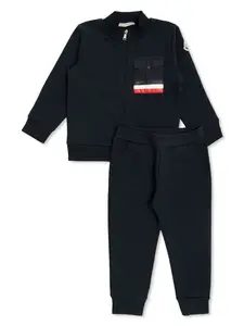 Спортивный костюм с полосками Moncler Enfant, синий
