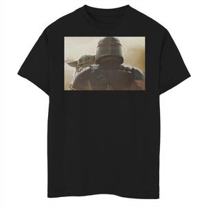 Футболка с рисунком «Звездные войны: Ребенок» для мальчиков 8–20 лет, известная как Baby Yoda Peek Star Wars, черный