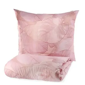 Постельное белье из микрофибры HOMLA GALLO Pink Leaf 140x200 см + 1*70x80 см Homla