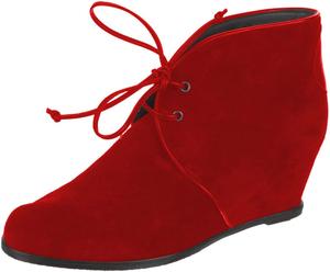 Женские ботильоны YDN с закругленным носком, на среднем клиновидном каблуке, шнуровка, стильные офисные туфли, размеры 4-15 US, Red