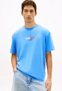 Футболка свободного кроя с логотипом на спине, с принтом. Tommy Jeans, Blue Twilight