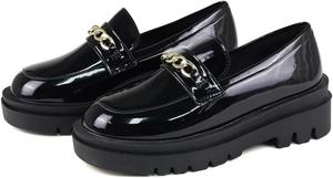 Женские лоферы с пряжкой, подошва 5,5 см, золотая цепочка, универсальные Liberty Doll