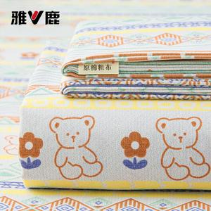 Yalu Простыня на резинке 230х240 см, хлопок, клетка, дизайн Striped Bear