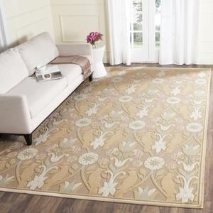 Ковер SAFAVIEH, 244 x 341 см, Paradise Collection, бежевый, цветочный вискозный дизайн, идеально для помещений с высокой проходимостью в гостиной, спальне (PAR45-606)