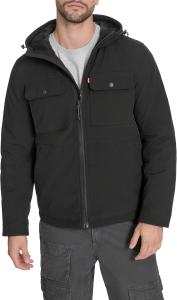 Мужская куртка Levi's Ripstop Softshell с капюшоном, Black Waffle