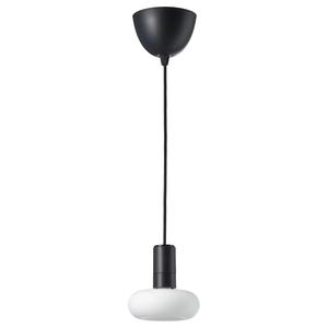 Подвесной светильник с лампочкой SUNNEBY/MOLNART IKEA, цвет black/donut-shaped opal white