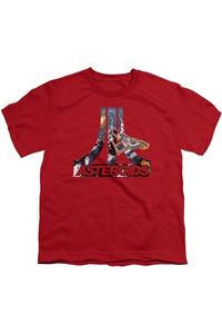 Футболка Atari Asteroids с коротким рукавом для детей Gildan, красный