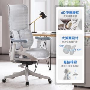 SIHOO Ergonomic Chair S100 Cloud White с 4D подлокотниками и поясничной поддержкой