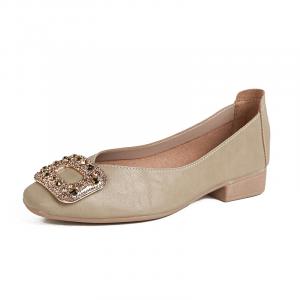 JIUXINGDAO Женские повседневные туфли-лодочки абрикосовые, цвет Apricot