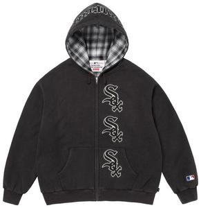 Толстовка Supreme x Chicago White Sox на молнии с капюшоном, черная