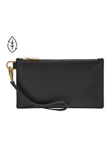 Женский кожаный клатч Fossil, черный, отделение для смартфона, SLG1575001