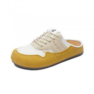 JEPSEN Женские противоскользящие тапочки с закрытым носком на резиновой подошве желтые, цвет Yellow