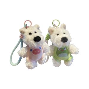 Очаровательная мягкая игрушка-подвеска щенка вест хайленд уайт терьера с большим носом, высота 12 см XTHOT, зеленый