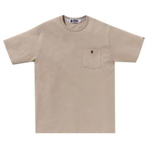 Футболка BAPE Ape Head One Point Pocket Tee, Beige