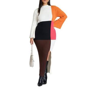 Женское платье макси с цветными блоками plus size Eloquii